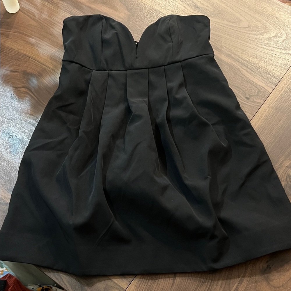 Free People Black Strapless Mini Dress